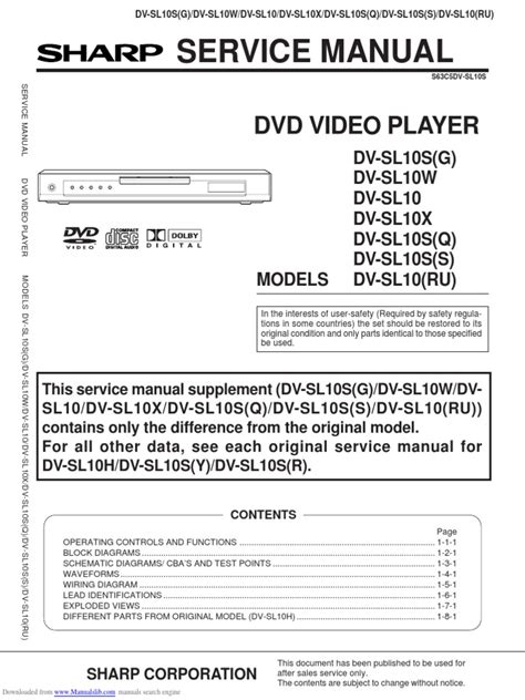 Service Manual: DVD Video Player | PDF | Sound Recording And Reproduction | Electronics