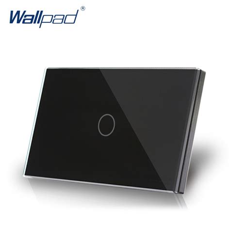 Dimmer Wallpad US/AU Standard Touch Dimmer AC 110~250V Glass Black Wall ...