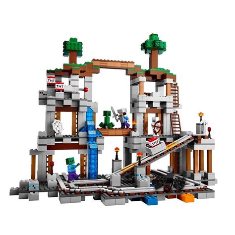 Lego Minecraft Toy Rail Track Set with Minifigures | Lego minecraft ...