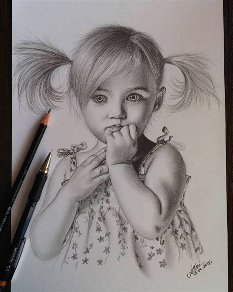 Little girl #draw #sketch #girl #littlegirl #baby #child #babyportrait ...