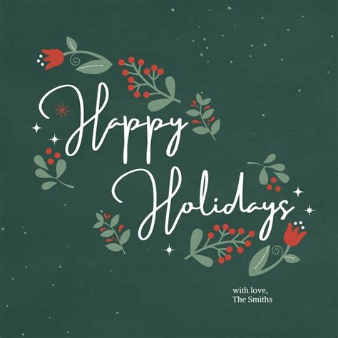 Free and customizable happy holidays templates