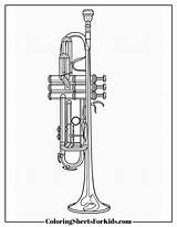 Trumpet Coloring Pages Free Downloads  Sheets For Kids sketch template