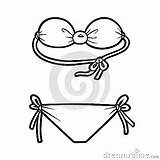 Coloring Book String Bikini Cartoon Vector  CartoonDealercom 162807423 sketch template