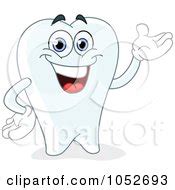 Royalty-Free Vector Clip Art Illustration of a Happy Tooth Holding A Red Tooth Brush by yayayoyo ...