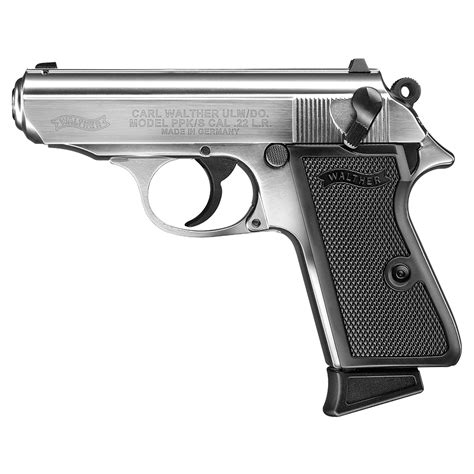 Walther Arms PPK/S, Compact Pistol, 22LR, Nickel Finish (5030320) - City Arsenal