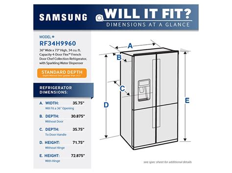 Samsung Chef Collection Large Refrigerator: 34 cu. ft. 4-Door Flex ...