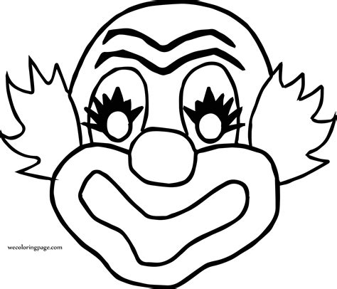 Clown Face Coloring Page at GetColorings.com | Free printable colorings pages to print and color