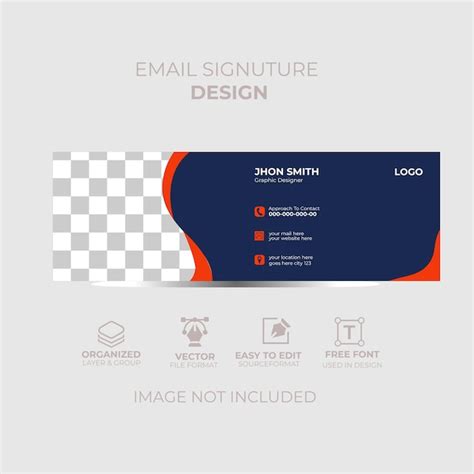 Premium Vector | Professional email signature design corporate