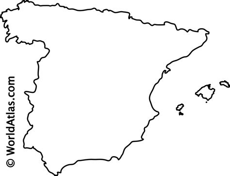 Spain Outline Map