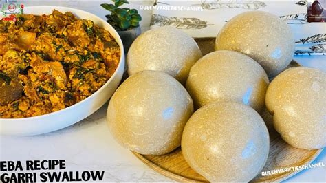 EBA RECIPE: NIGERIAN EBA! How to make the Perfect Eba Fufu Swallow for beginners!Easy Step by ...