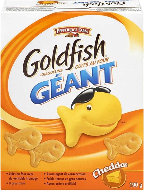 Pepperidge Farm Giant Goldfish Cheddar Crackers, 190gm, 12-Count ...