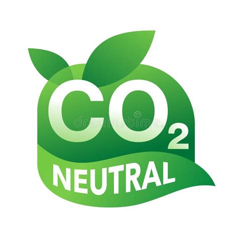 CO2 Neutral Sticker - Net Zero Carbon Footprint Stock Vector ...