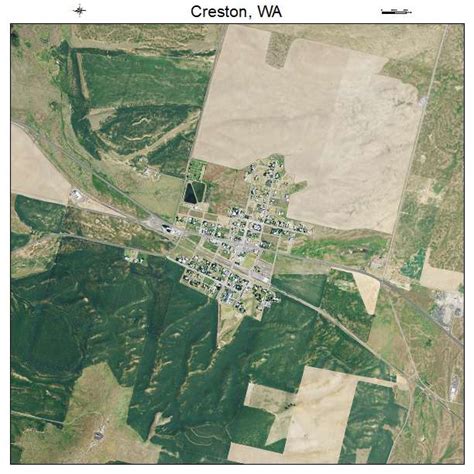 Aerial Photography Map of Creston, WA Washington