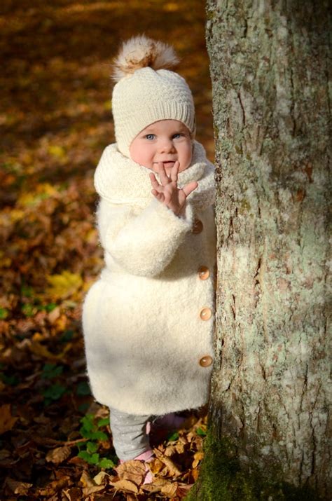 White Fur Pom Pom Hat Girls Winter Beanie Boys Winter Hat | Etsy