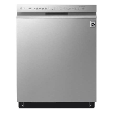 24 in. Front Control Built-In Smart Dishwasher in Stainless Steel w ...