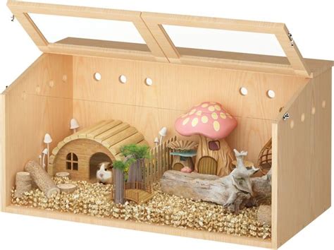 COZIWOW Openable Top Wooden Hamster Cage & Gerbil Habitat, 31.5-in - Chewy.com