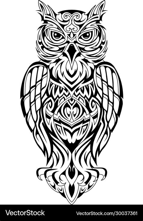 Owl tattoo design Royalty Free Vector Image - VectorStock