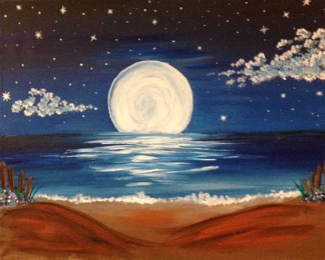 Blue Moon - Pinot's Palette Painting