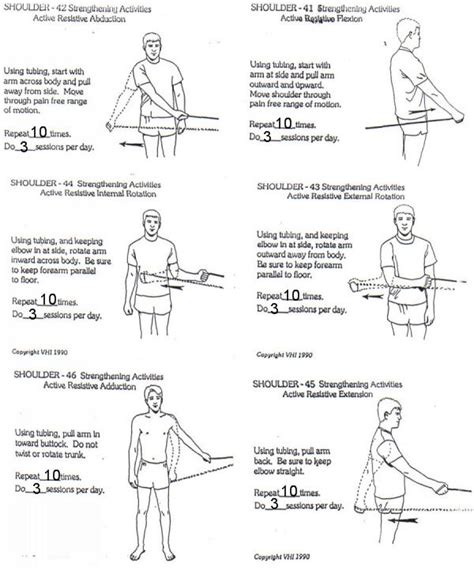 Shoulder stretches and Theraband exercises to strengthen your shoulder | Rotator cuff exercises ...