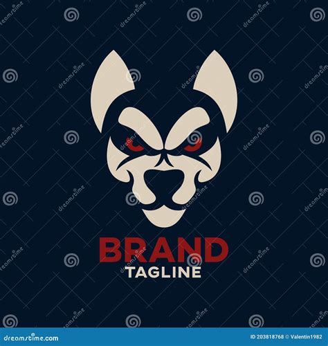 Modern jackal logo. stock vector. Illustration of sign - 203818768