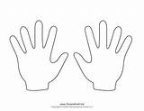 Blank Hand Template Printables  Handprint Templates sketch template