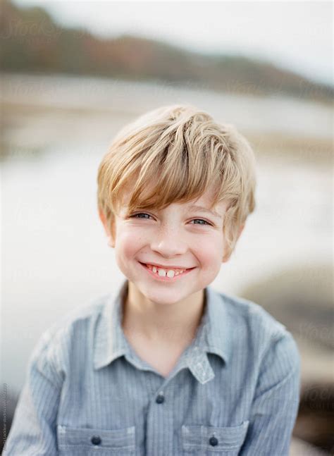 "Young Blonde Boy Happy And Smiling" by Stocksy Contributor "Marta Locklear" - Stocksy