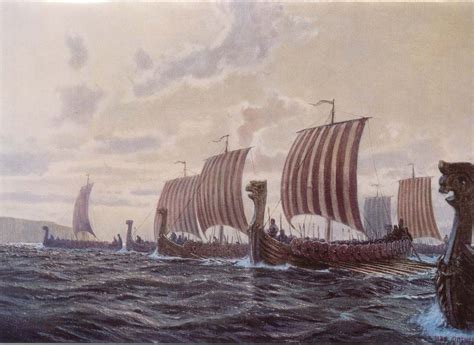 Viking fleet | Vikingos, Invasiones vikingas, Barcos vikingos