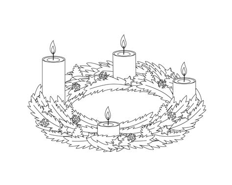 Advent Wreath Drawing