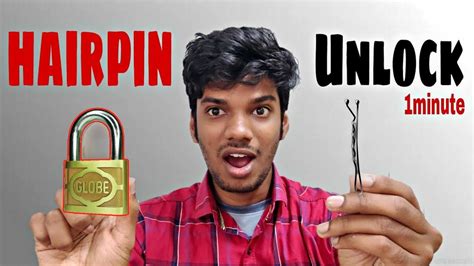 Learn To Open A Lock Using HairPin In One Minute - YouTube