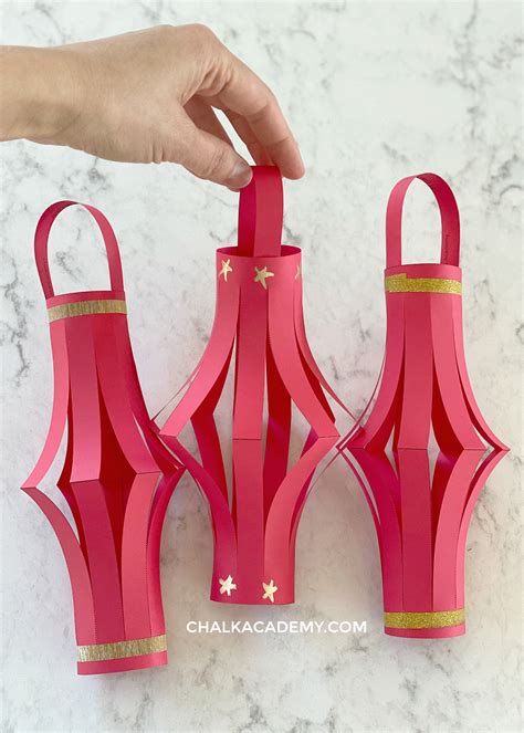 Make Easy Chinese Paper Lanterns in 5 Steps (Template + Video)