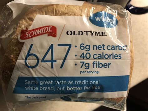 Schmidt Old Tyme 647 40 calorie bread | Calorie, Bread recipes, Bread