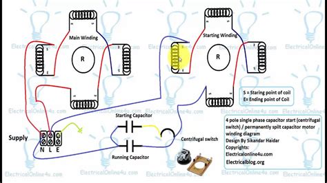 Capacitor Starter Motor Diagram