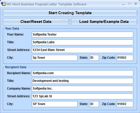 Download MS Word Business Proposal Letter Template Software