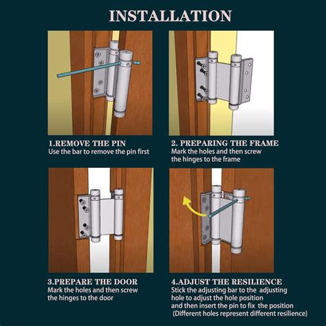 TamBee 6inch Double Action Hinge Saloon Door Hinges Swinging Door Hinge Heavy Duty Self Closing ...