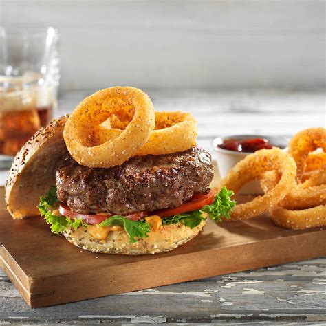 BBQ Onion Ring Burger Recipe | Cavendish Farms