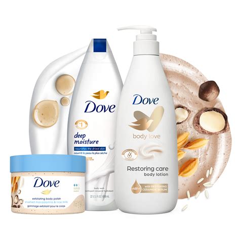 Dove Skincare Regimen Gift Set with Body Polish, Body Wash & Lotion | Dove