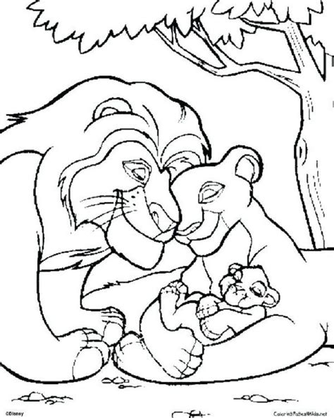 Lion Family Coloring Page - youngandtae.com in 2020 | Lion coloring ...