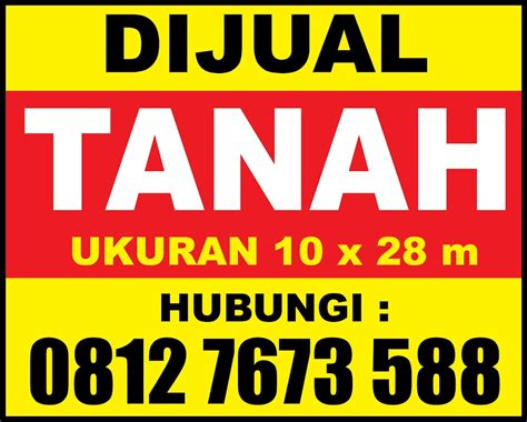 Spanduk Di Jual Tanah Contoh Banner Keren Peles Bat - IMAGESEE