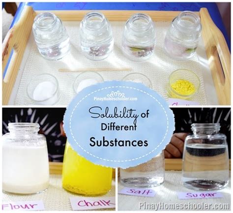 Science Experiments: Solubility of Different Substances | The Pinay Homeschooler