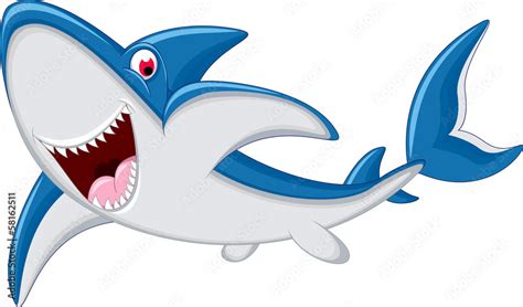 Happy Cartoon Shark