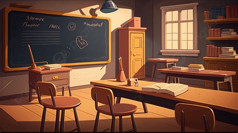 Cartoon Classroom Background