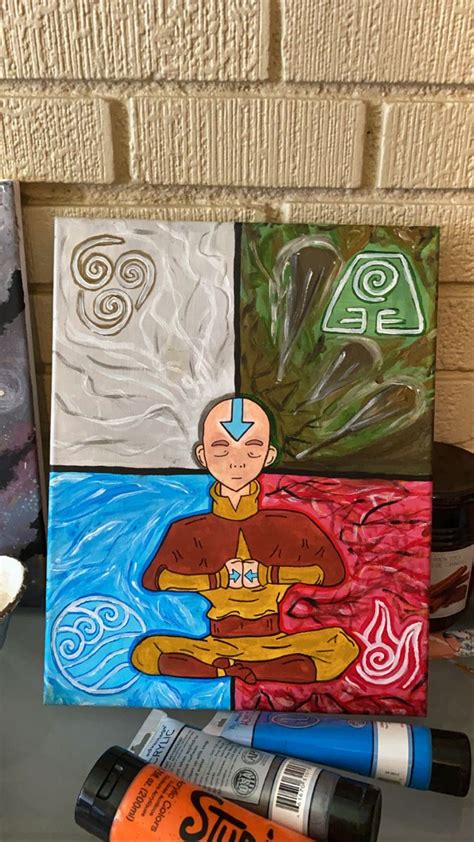 Avatar The Last Airbender | Small canvas art, Canvas painting designs, Diy canvas art painting