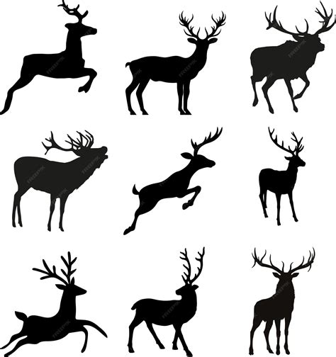 Premium Vector | Reindeer Silhouette Vector Graphic Pack