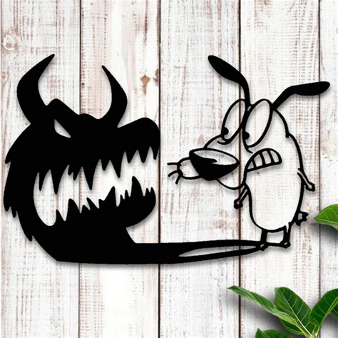 CHOOSE COLOR Courage the Cowardly Dog Spooky Shadow Halloween Wall Art ...