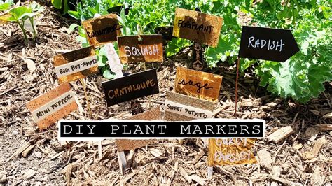 Cheap & Easy | DIY Vegetable Garden Plant Markers - YouTube