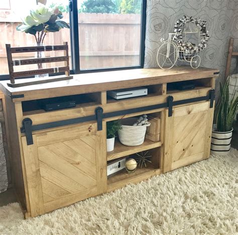 Barn Door TV Console – Handmade Haven