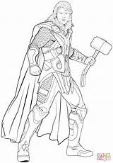 Avengers Thor coloring Page  Free Printable Coloring Pages sketch template