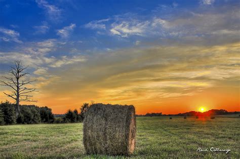 Hay Down Sunset Photograph by Reid Callaway - Pixels