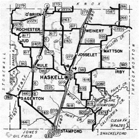 Haskell County, Texas: Maps and Gazetteers