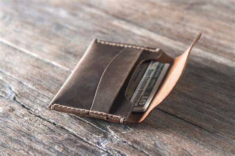 Leather Front Pocket Wallet | Handmade Envelop Sleeve Design